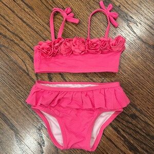 Janie and Jack baby girl two piece bikini hot pink